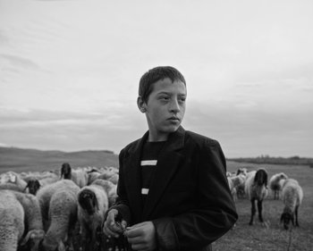 Movie still from “ZNTNDR - Wonderful Time” (2022), directed by Jovan Todorović – Medium shot, Low angle