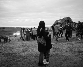 Movie still from “ZNTNDR - Wonderful Time” (2022), directed by Jovan Todorović – Wide shot, Over the shoulder angle