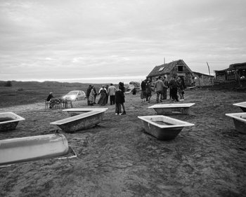 Movie still from “ZNTNDR - Wonderful Time” (2022), directed by Jovan Todorović – Extreme Wide shot, High angle