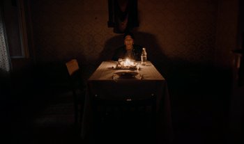 Movie still from “Anima Sound System - Dress Me In White” (2022), directed by Luka Kostil – Wide shot, High angle