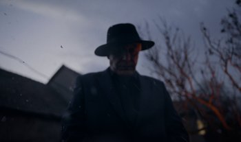 Movie still from “Anima Sound System - Dress Me In White” (2022), directed by Luka Kostil – Extreme Close Up shot, Low angle