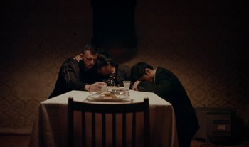 Movie still from “Anima Sound System - Dress Me In White” (2022), directed by Luka Kostil – Medium shot, High angle