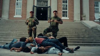Movie still from “Residente - This is Not America” (2022), directed by Grégory Ohrel – Wide shot, High angle