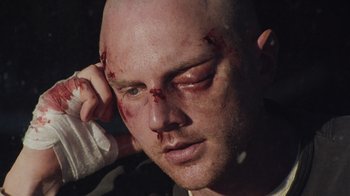 Movie still from “Pendant - Static Dream” (2022), directed by Ramez Silyan – Extreme Close Up shot, Low angle