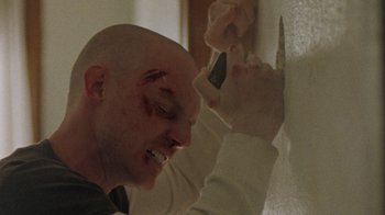 Movie still from “Pendant - Static Dream” (2022), directed by Ramez Silyan – Close Up shot, Low angle