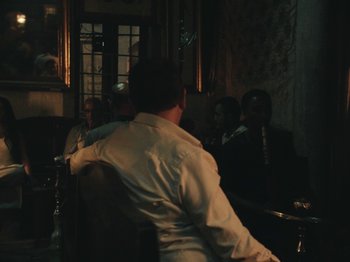 Movie still from “Marina Satti - Yiati Pouli M” (2022), directed by Alexis Gómez – Medium shot, Over the shoulder angle