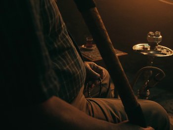 Movie still from “Marina Satti - Yiati Pouli M” (2022), directed by Alexis Gómez – Extreme Close Up shot, High angle