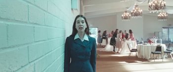 Movie still from “Haim - Lost Track” (2022), directed by Paul Thomas Anderson – Medium shot, Over the shoulder angle
