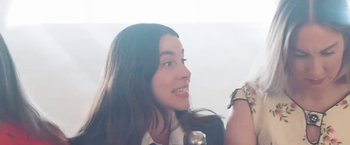 Movie still from “Haim - Lost Track” (2022), directed by Paul Thomas Anderson – Close Up shot, Low angle