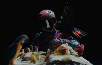 Movie still from “Flume - Say Nothing” (2022), directed by Michael Hili – Medium shot, High angle