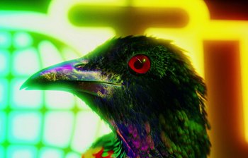 Movie still from “Flume - Say Nothing” (2022), directed by Michael Hili – Extreme Close Up shot, Overhead angle