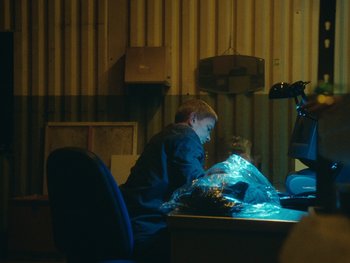 Movie still from “Stephan Moccio - Halston” (2022), directed by João Retorta – Medium shot, High angle
