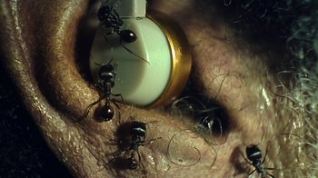 Movie still from “The Weeknd - Gasoline” (2022), directed by Matilda Finn – Extreme Close Up shot, Overhead angle