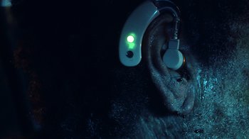 Movie still from “The Weeknd - Gasoline” (2022), directed by Matilda Finn – Extreme Close Up shot, Overhead angle