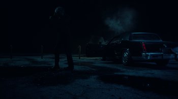 Movie still from “The Weeknd - Gasoline” (2022), directed by Matilda Finn – Wide shot, Low angle
