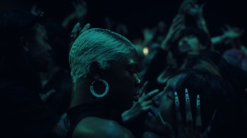 Movie still from “The Weeknd - Gasoline” (2022), directed by Matilda Finn – Close Up shot, Low angle