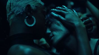 Movie still from “The Weeknd - Gasoline” (2022), directed by Matilda Finn – Extreme Close Up shot, Low angle