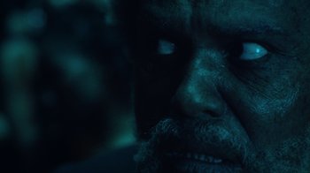 Movie still from “The Weeknd - Gasoline” (2022), directed by Matilda Finn – Extreme Close Up shot, Over the shoulder angle