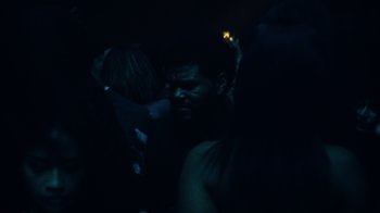Movie still from “The Weeknd - Gasoline” (2022), directed by Matilda Finn – Close Up shot, Over the shoulder angle