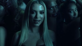 Movie still from “The Weeknd - Gasoline” (2022), directed by Matilda Finn – Close Up shot, Over the shoulder angle