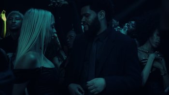 Movie still from “The Weeknd - Gasoline” (2022), directed by Matilda Finn – Medium shot, Over the shoulder angle