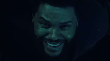 Movie still from “The Weeknd - Gasoline” (2022), directed by Matilda Finn – Extreme Close Up shot, Overhead angle