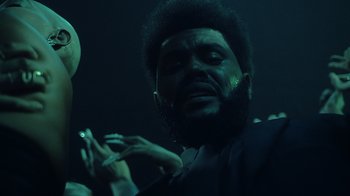 Movie still from “The Weeknd - Gasoline” (2022), directed by Matilda Finn – Close Up shot, Low angle