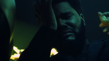 Movie still from “The Weeknd - Gasoline” (2022), directed by Matilda Finn – Extreme Close Up shot, Overhead angle
