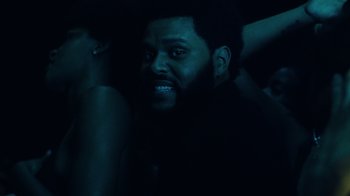 Movie still from “The Weeknd - Gasoline” (2022), directed by Matilda Finn – Close Up shot, Over the shoulder angle