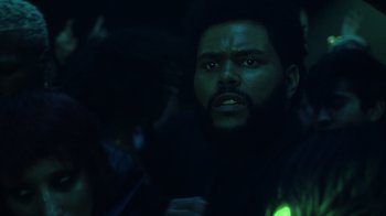 Movie still from “The Weeknd - Gasoline” (2022), directed by Matilda Finn – Close Up shot, Overhead angle