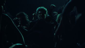 Movie still from “The Weeknd - Gasoline” (2022), directed by Matilda Finn – Medium shot, Overhead angle