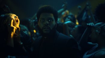 Movie still from “The Weeknd - Gasoline” (2022), directed by Matilda Finn – Close Up shot, Low angle