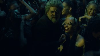 Movie still from “The Weeknd - Gasoline” (2022), directed by Matilda Finn – Close Up shot, Low angle