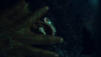 Movie still from “The Weeknd - Gasoline” (2022), directed by Matilda Finn – Extreme Close Up shot, Overhead angle