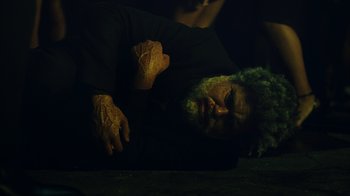 Movie still from “The Weeknd - Gasoline” (2022), directed by Matilda Finn – Extreme Close Up shot, Overhead angle