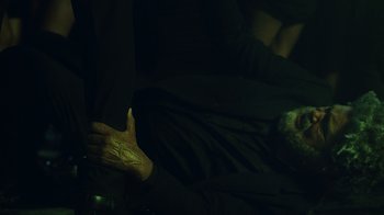 Movie still from “The Weeknd - Gasoline” (2022), directed by Matilda Finn – Extreme Close Up shot, Overhead angle