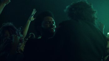 Movie still from “The Weeknd - Gasoline” (2022), directed by Matilda Finn – Close Up shot, Overhead angle