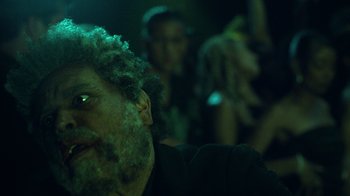 Movie still from “The Weeknd - Gasoline” (2022), directed by Matilda Finn – Extreme Close Up shot, High angle