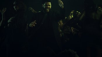 Movie still from “The Weeknd - Gasoline” (2022), directed by Matilda Finn – Medium shot, Overhead angle