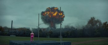 Movie still from “alt-J - Hard Drive Gold” (2022), directed by Newman-Wallace – Extreme Wide shot, Low angle