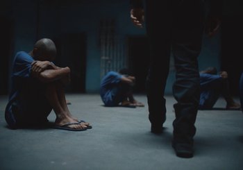 Movie still from “Nego Bala - Sonho” (2021), directed by Douglas Bernardt – Wide shot, High angle