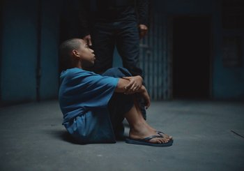 Movie still from “Nego Bala - Sonho” (2021), directed by Douglas Bernardt – Medium shot, High angle