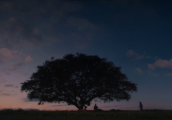 Movie still from “Nego Bala - Sonho” (2021), directed by Douglas Bernardt – Extreme Wide shot, Low angle