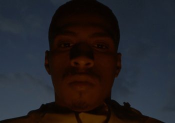 Movie still from “Nego Bala - Sonho” (2021), directed by Douglas Bernardt – Extreme Close Up shot, Low angle