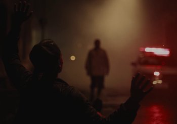 Movie still from “Nego Bala - Sonho” (2021), directed by Douglas Bernardt – Medium shot, Over the shoulder angle