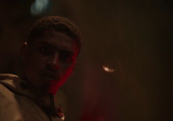 Movie still from “Nego Bala - Sonho” (2021), directed by Douglas Bernardt – Close Up shot, Low angle