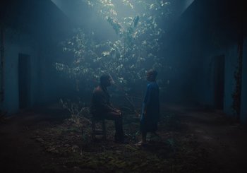 Movie still from “Nego Bala - Sonho” (2021), directed by Douglas Bernardt – Wide shot, High angle