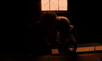 Movie still from “Jurdan Bryant - Enough” (2021), directed by Alonzo Hellerbach – Extreme Close Up shot, Overhead angle