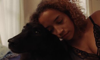 Movie still from “Jurdan Bryant - Enough” (2021), directed by Alonzo Hellerbach – Extreme Close Up shot, High angle