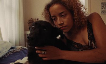 Movie still from “Jurdan Bryant - Enough” (2021), directed by Alonzo Hellerbach – Close Up shot, High angle